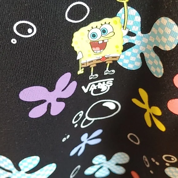 🌻Vans/Sponge Bob Women's Floral Neon Sweatshirt Size XS - Picture 2 of 9